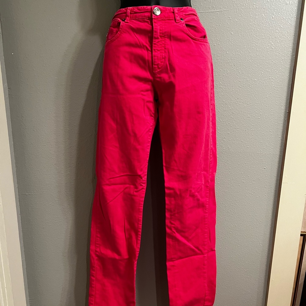 2000s Burberry pink jeans pants